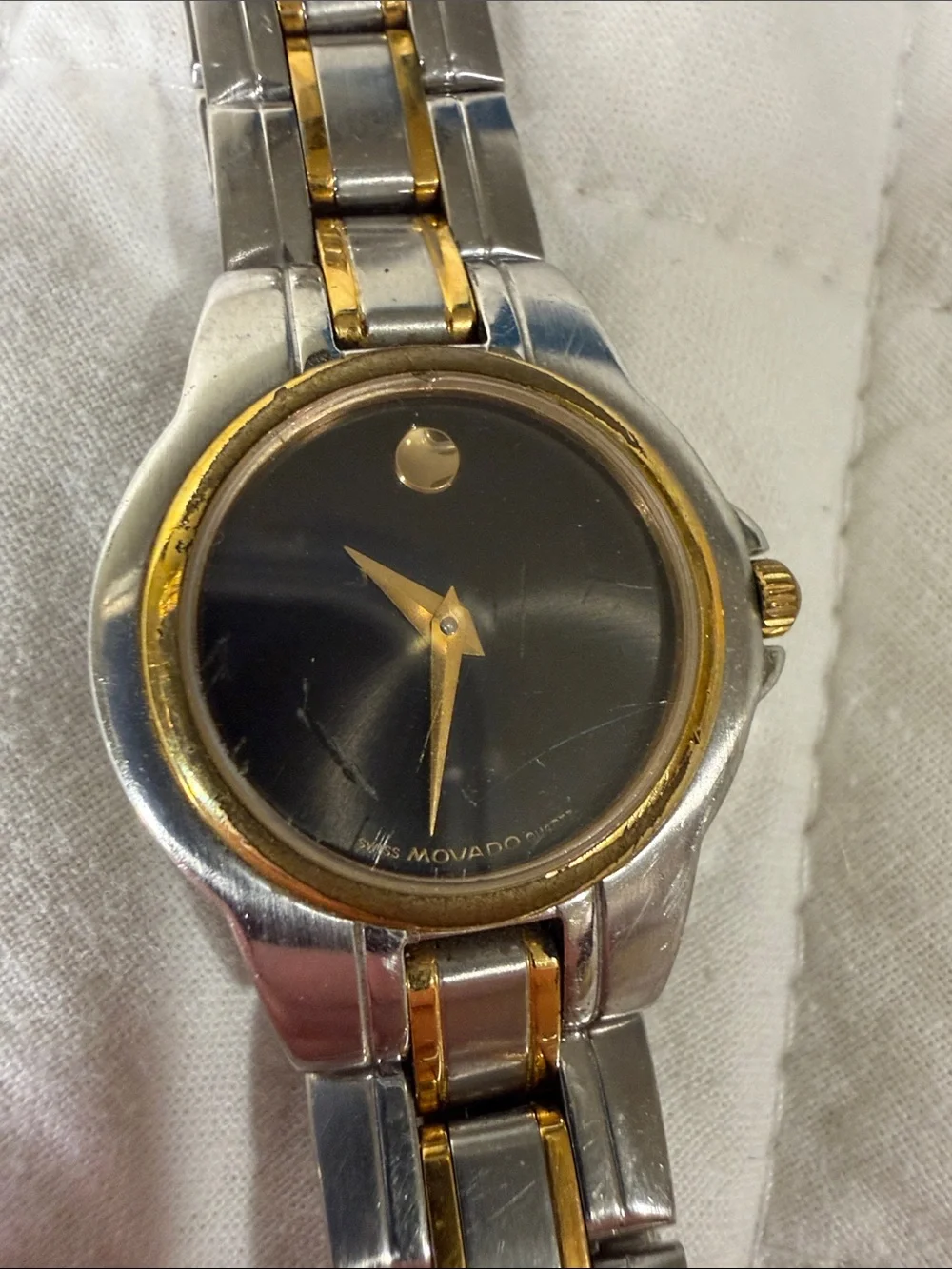 Movado gold and silver wrist watch men’s